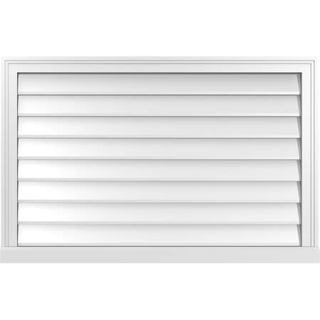Ekena Millwork Vertical Surface Mount PVC Gable Vent w/ 2"W x 2"H , Brickmould Sill Frame, 40"W x 26"H GVPVE40X2603SN